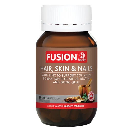 Fusion Health Hair, Skin & Nails 60 Tablets - Dr Earth - Supplements, Fusion Health