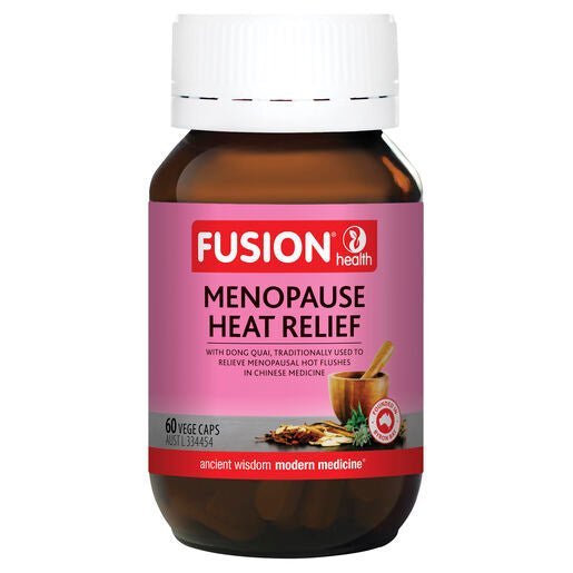 Fusion Health Menopause Heat Relief 60 Vege Capsules - Dr Earth - Supplements, Fusion Health