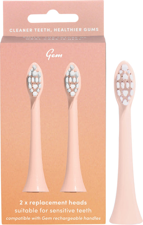 Gem Electric Toothbrush Replacement Heads Watermelon 2pk - Dr Earth - Oral Care