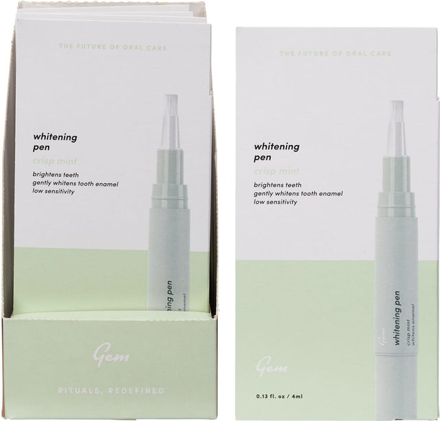 Gem Whitening Pen Crisp Mint 4ml - Dr Earth - Oral Care