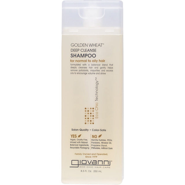 Giovanni Shampoo Golden Wheat Normal/Oily 250ml - Dr Earth - Hair Care