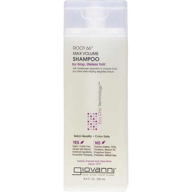 Giovanni Shampoo Root 66 Max Volume Limp Hair 250ml - Dr Earth - Hair Care