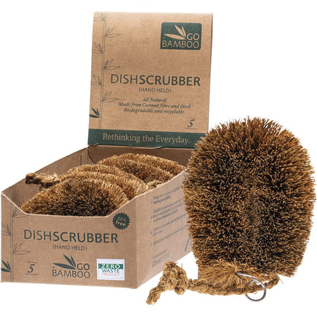 Go Bamboo Dish Scrubber 5 - Dr Earth - Cleaning