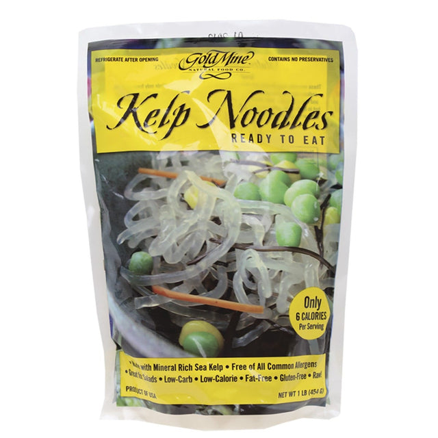 Gold Mine Kelp Noodles Original 454g - Dr Earth - Convenience Meals, Rice Pasta & Noodles