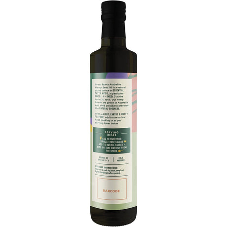 Grass Roots Australian Hemp Seed Oil 250ml - Dr Earth - Oil & Ghee