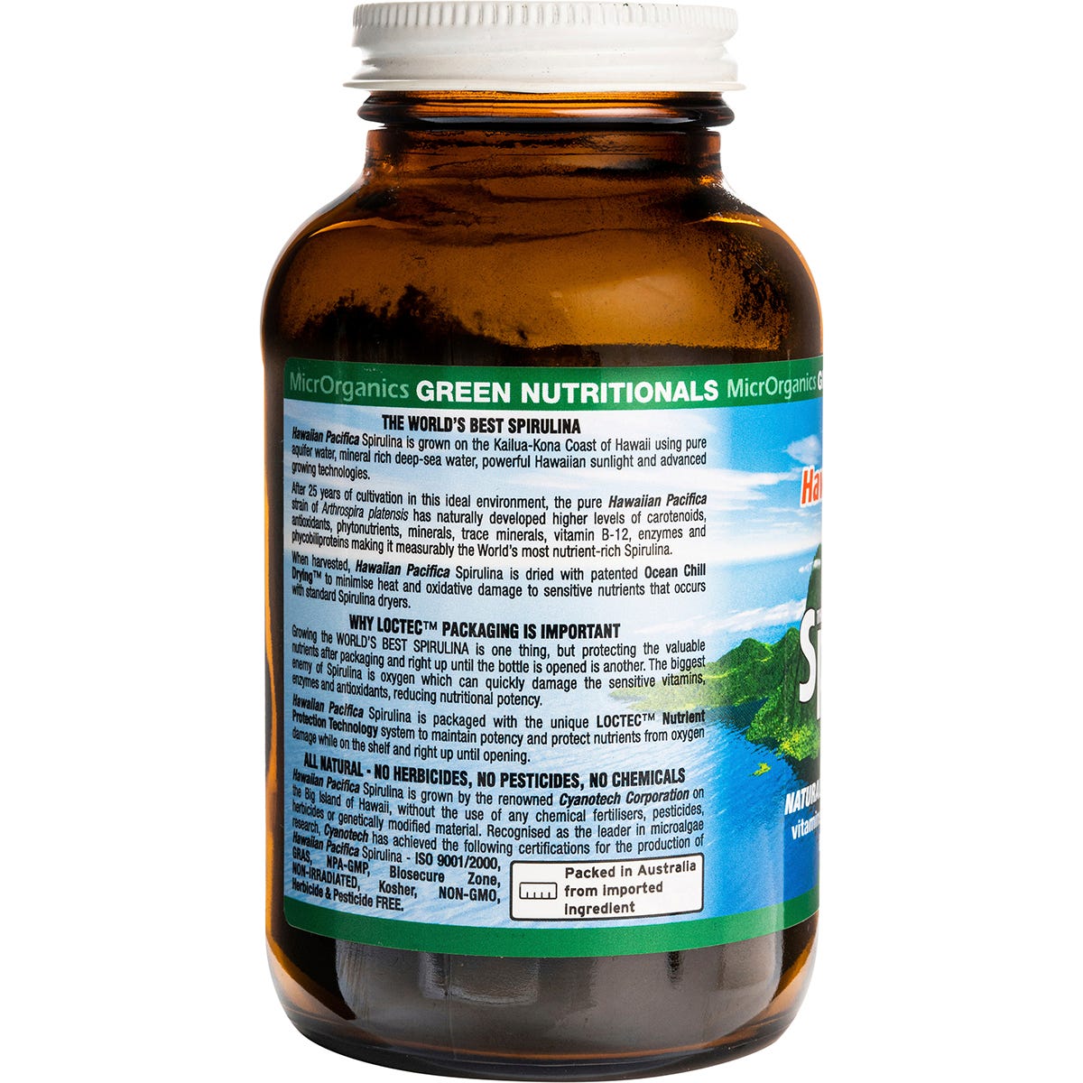 Green Nutritionals Hawaiian Pacifica Spirulina Powder 100g - Dr Earth - Greens