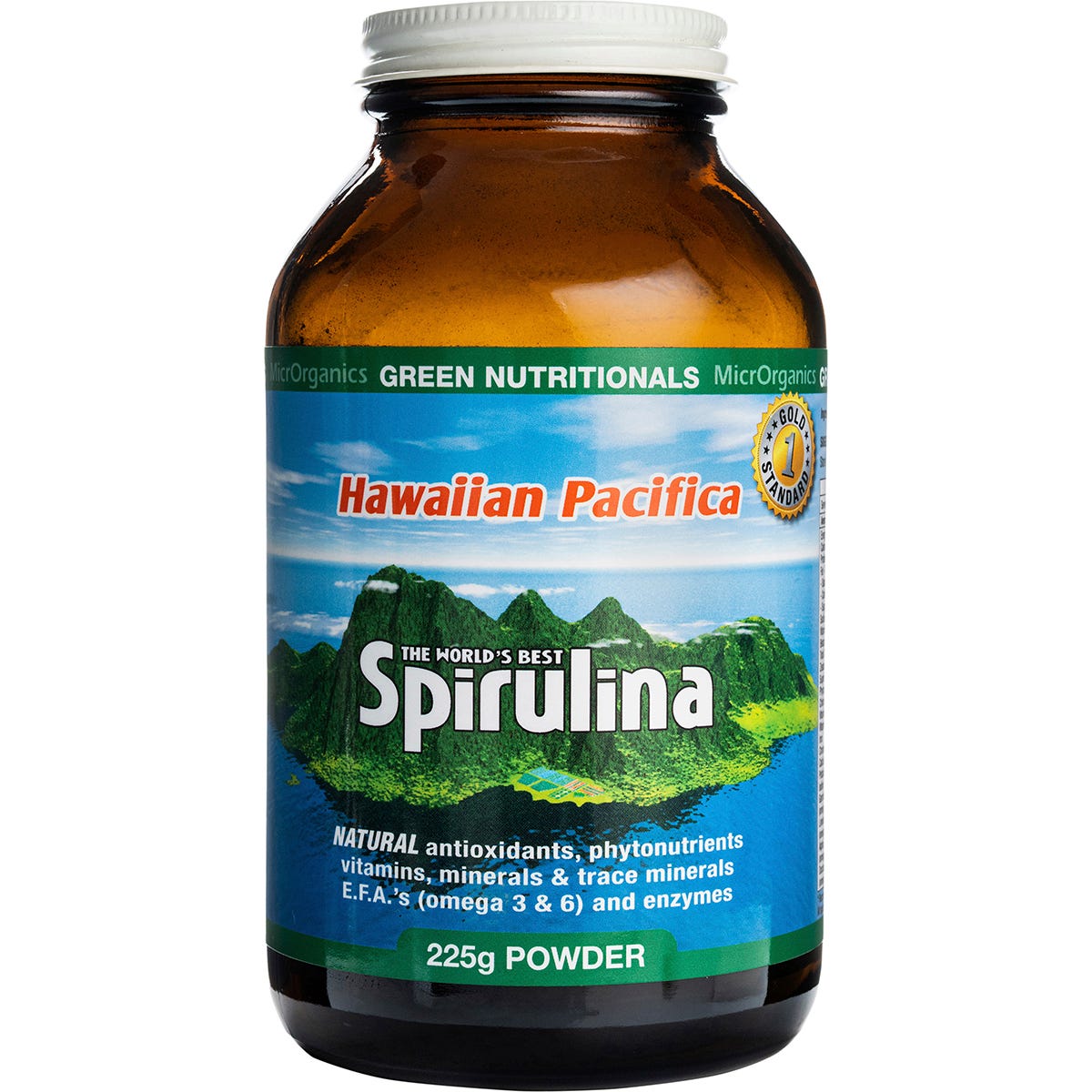 Green Nutritionals Hawaiian Pacifica Spirulina Powder 225g - Dr Earth - Greens