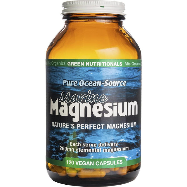 Green Nutritionals Marine Magnesium Vegan Capsules 260mg 120 Caps - Dr Earth - Magnesium & Salts