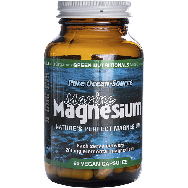 Green Nutritionals Marine Magnesium Vegan Capsules 260mg 60 Caps - Dr Earth - Magnesium & Salts