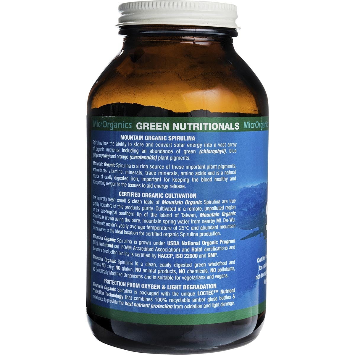 Green Nutritionals Mountain Organic Spirulina Powder 250g - Dr Earth - Greens