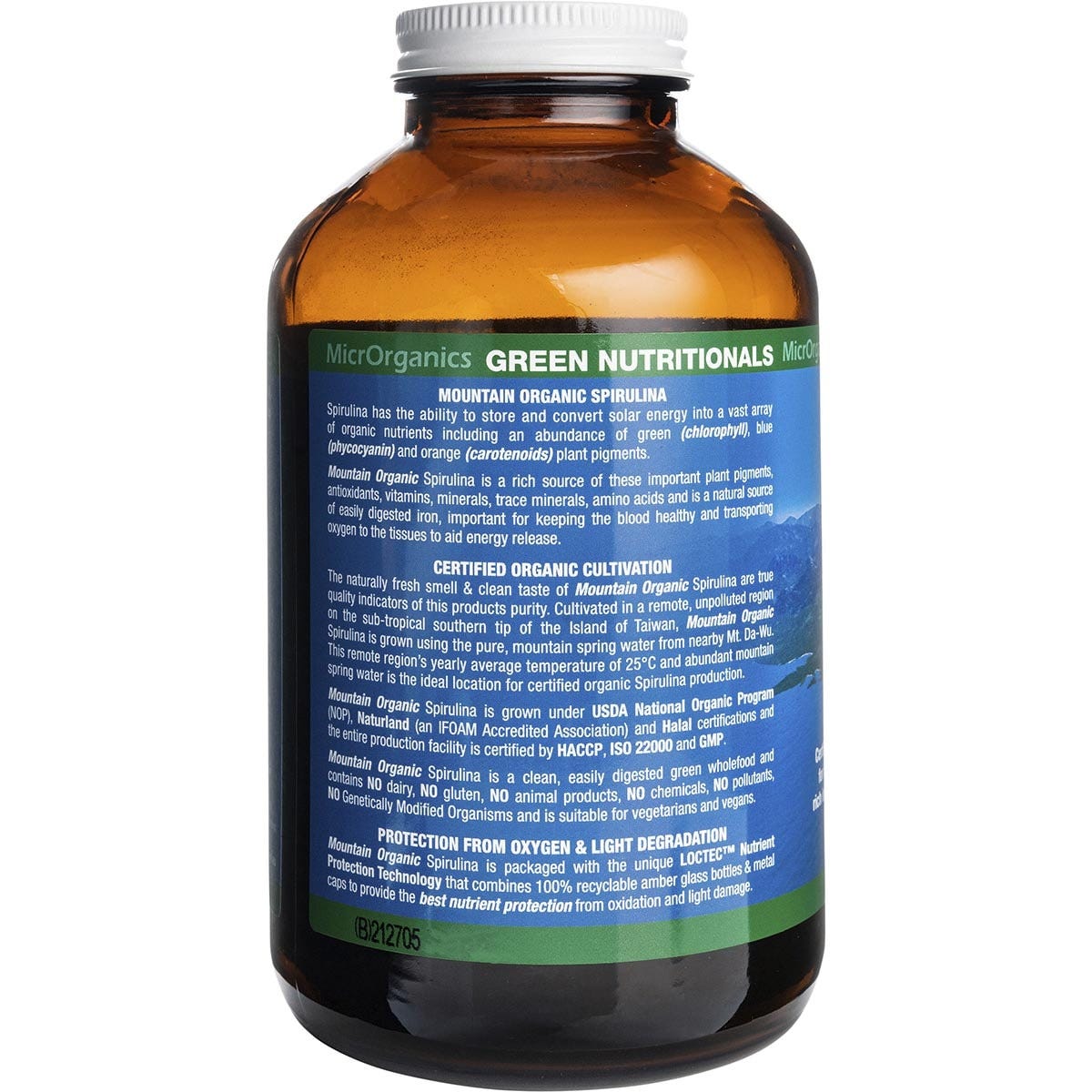 Green Nutritionals Mountain Organic Spirulina Powder 500g - Dr Earth - Greens