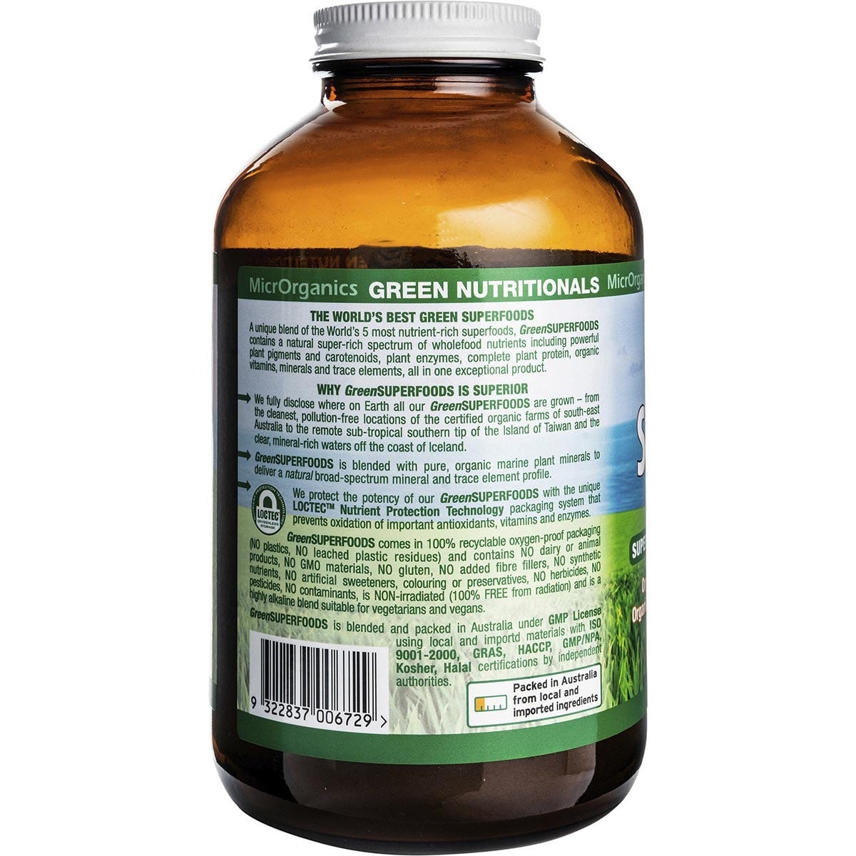 Green Nutritionals Organic Green Superfoods Powder 450g - Dr Earth - Greens