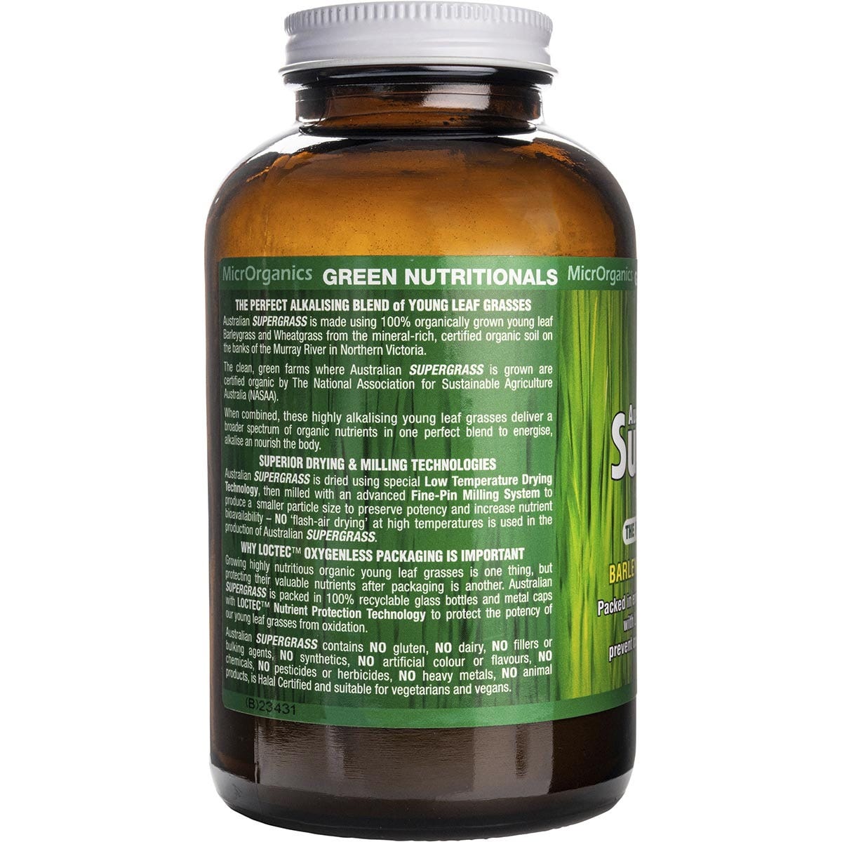 Green Nutritionals Organic Supergrass Powder 200g - Dr Earth - Greens