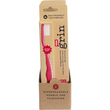 Grin Biodegradable Toothbrush Kids Extra Soft Pink 8 - Dr Earth - Baby & Kids