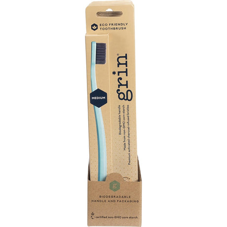 Grin Biodegradable Toothbrush Medium Grin Mint 8 - Dr Earth - Oral Care