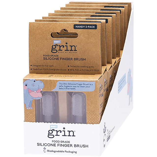 Grin Silicone Finger Brush 2 Pack 2pk - Dr Earth - Home