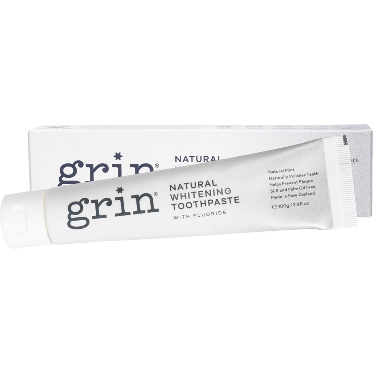 Grin Toothpaste Whitening with Fluoride 100g - Dr Earth - Oral Care