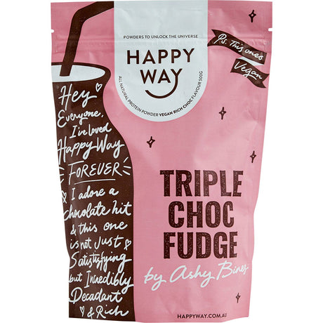 Happy Way Ashy Bines Vegan Protein Powder Triple Choc Fudge 500g - Dr Earth - Nutrition