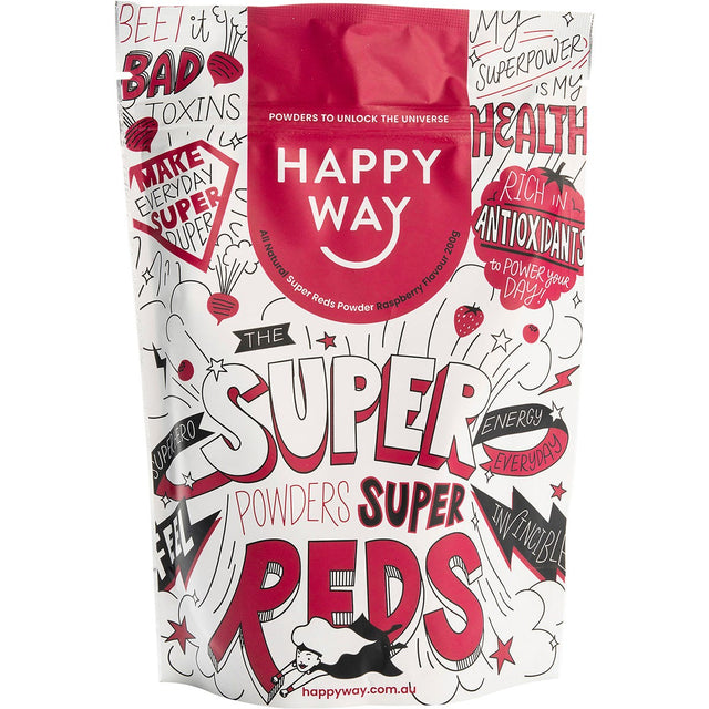 Happy Way Super Reds Powder Raspberry 200g - Dr Earth - Berries