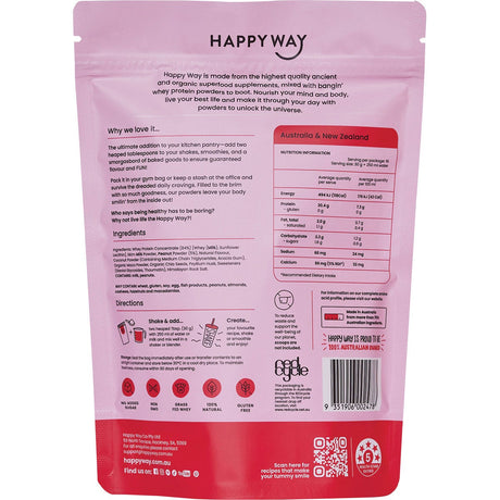Happy Way Whey Protein Powder Caramel Popcorn 500g - Dr Earth - Nutrition