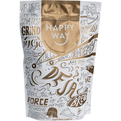 Happy Way Whey Protein Powder Coffee 500g - Dr Earth - Nutrition