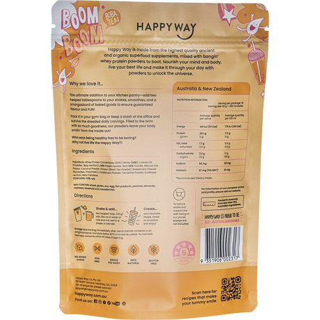 Happy Way Whey Protein Powder Thai Milk Boba Tea 500g - Dr Earth - Nutrition