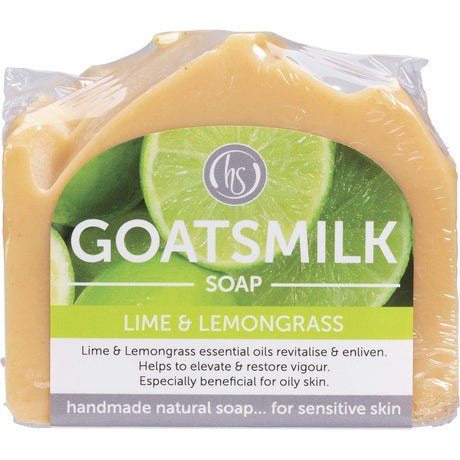 Harmony Soapworks Goat's Milk Soap Lime & Lemongrass 140g - Dr Earth - Bath & Body