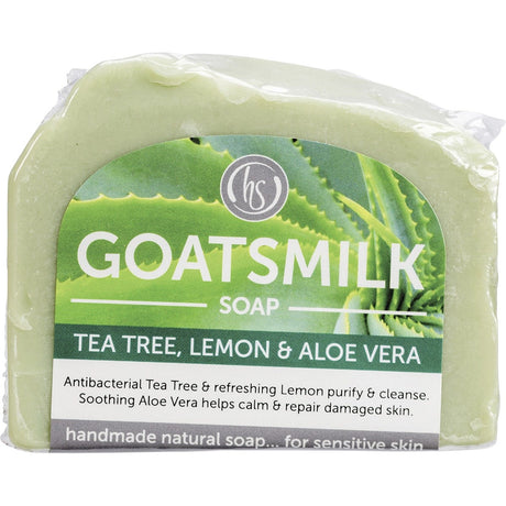 Harmony Soapworks Goat's Milk Soap Tea Tree & Lemon 140g - Dr Earth - Bath & Body
