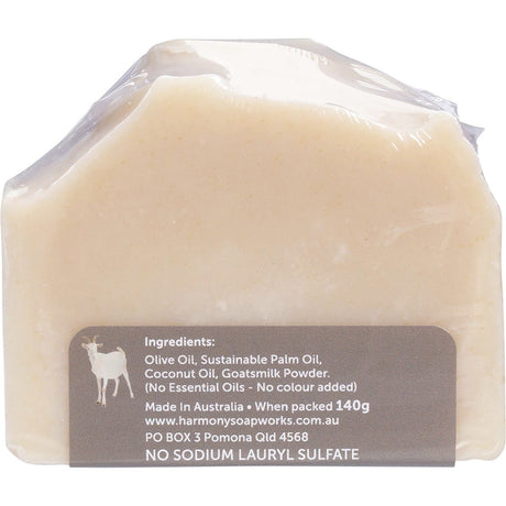 Harmony Soapworks Goat's Milk Soap Unscented 140g - Dr Earth - Bath & Body