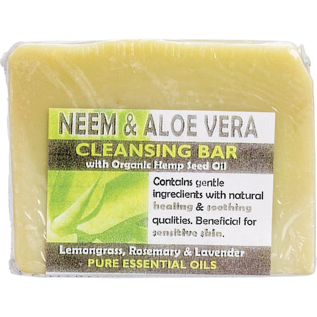 Harmony Soapworks Soap Cleansing Bar Neem & Aloe Vera 140g - Dr Earth - Bath & Body