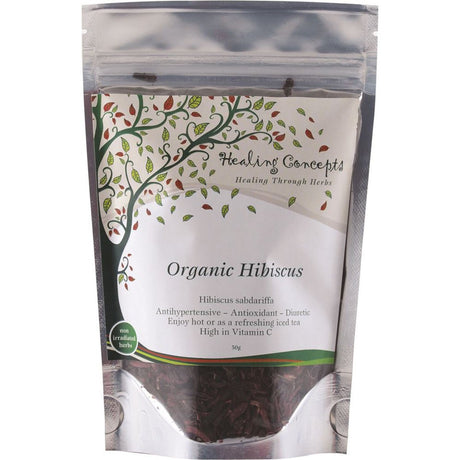 HEALING CONCEPTS Organic Hibiscus 50g - Dr Earth - Drinks