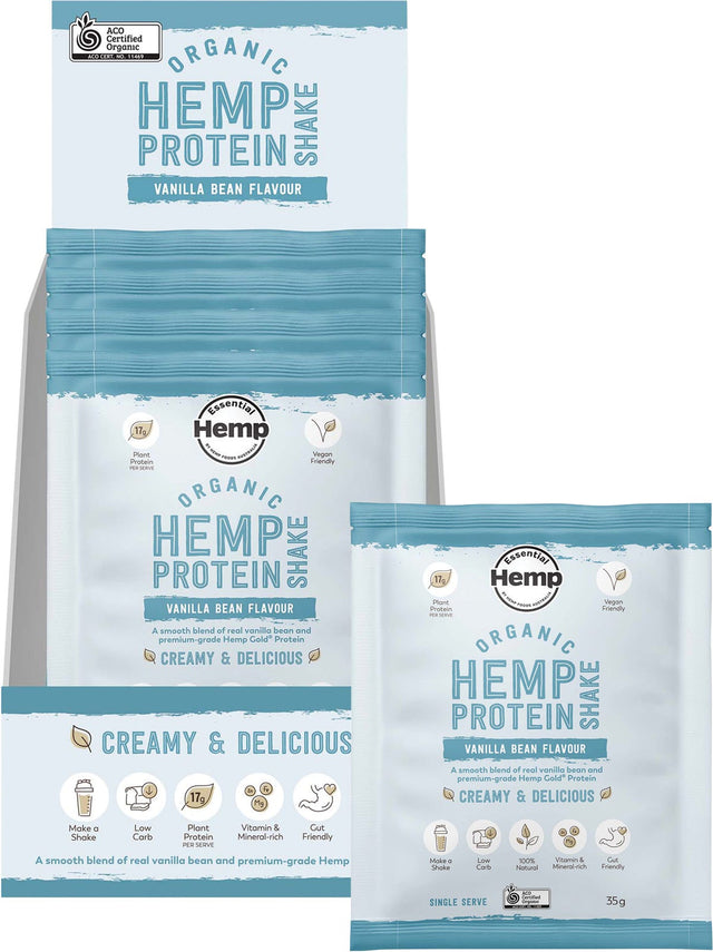 Hemp Foods Australia Organic Hemp Protein Vanilla 35g - Dr Earth - Hemp, Nutrition