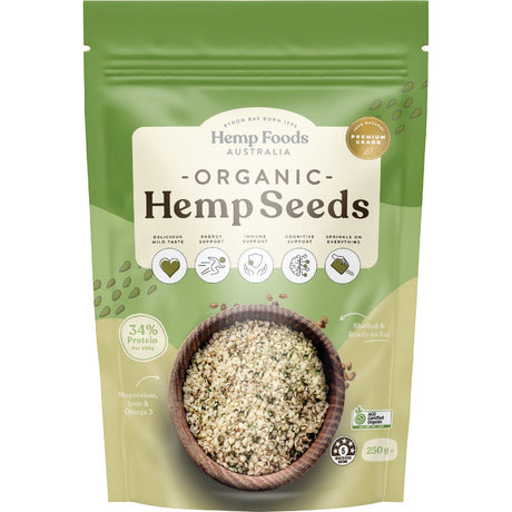 Hemp Foods Australia Organic Hemp Seeds Hulled 250g - Dr Earth - Hemp
