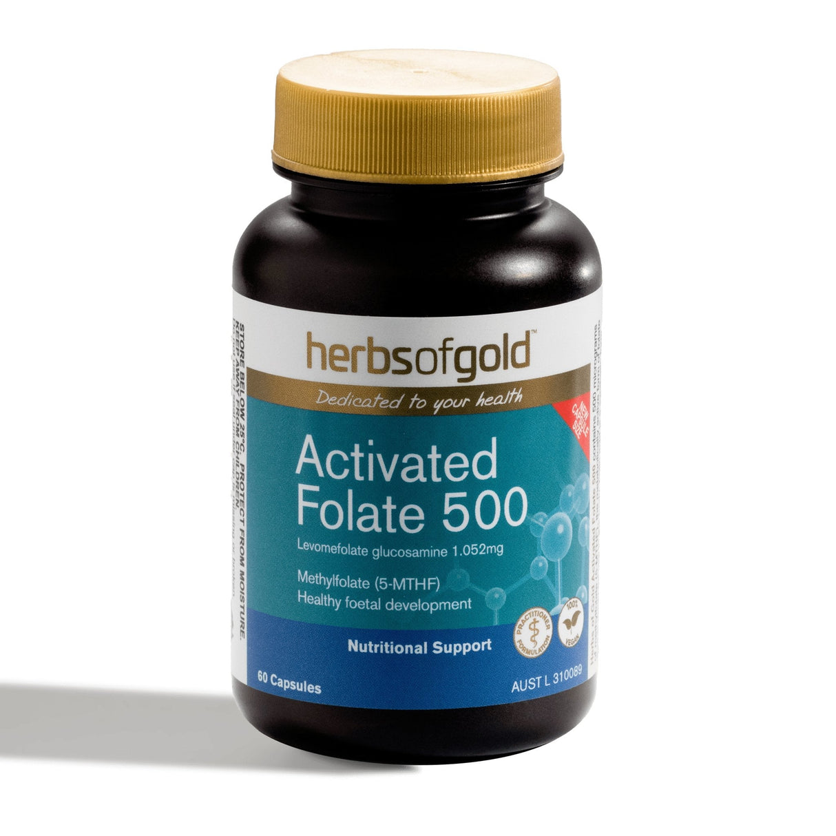 Herbs of Gold Activated Folate 500 - Dr Earth - Supplements, Nutritionals