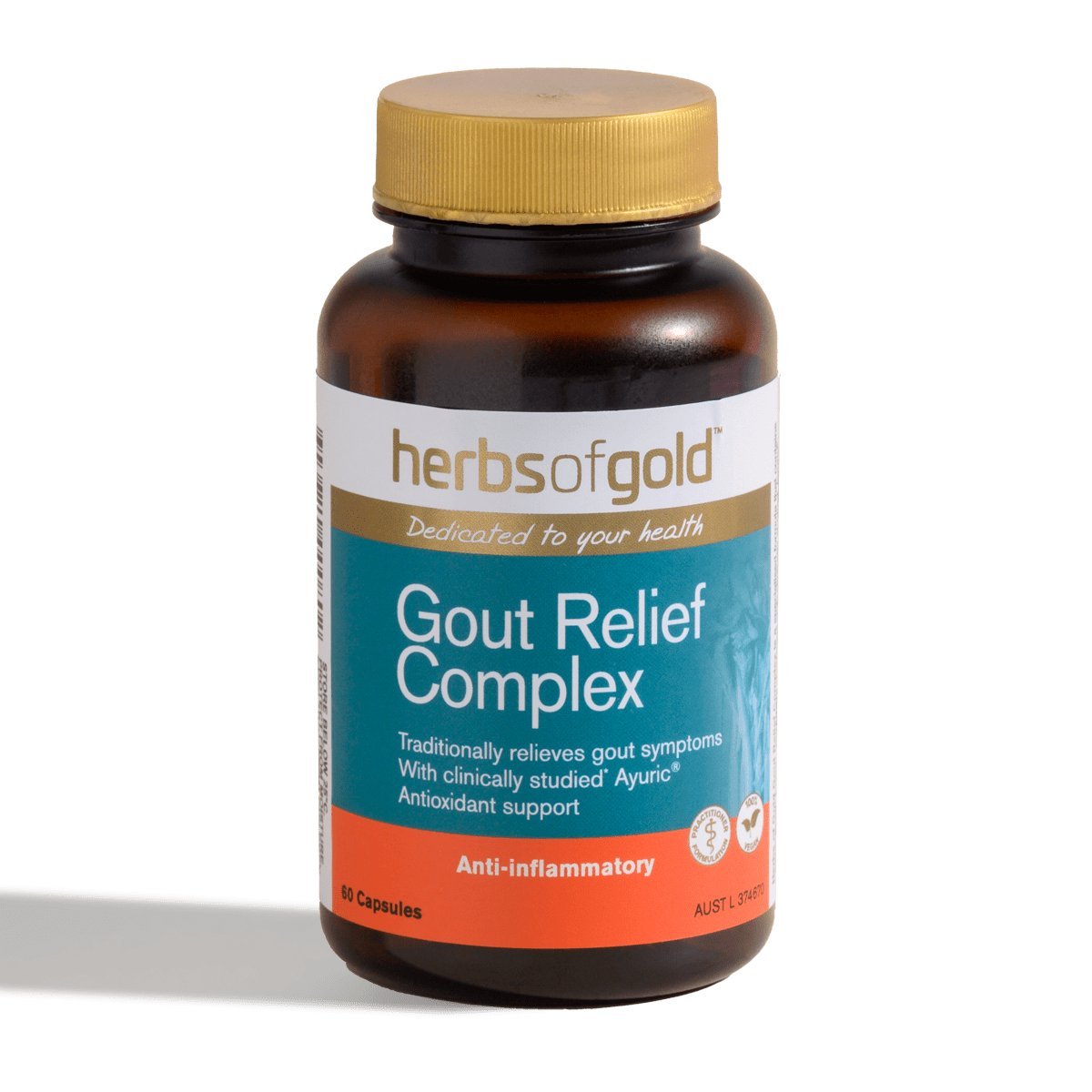 Herbs of Gold Gout Relief Complex - Dr Earth - Supplements, Pain & Inflammation