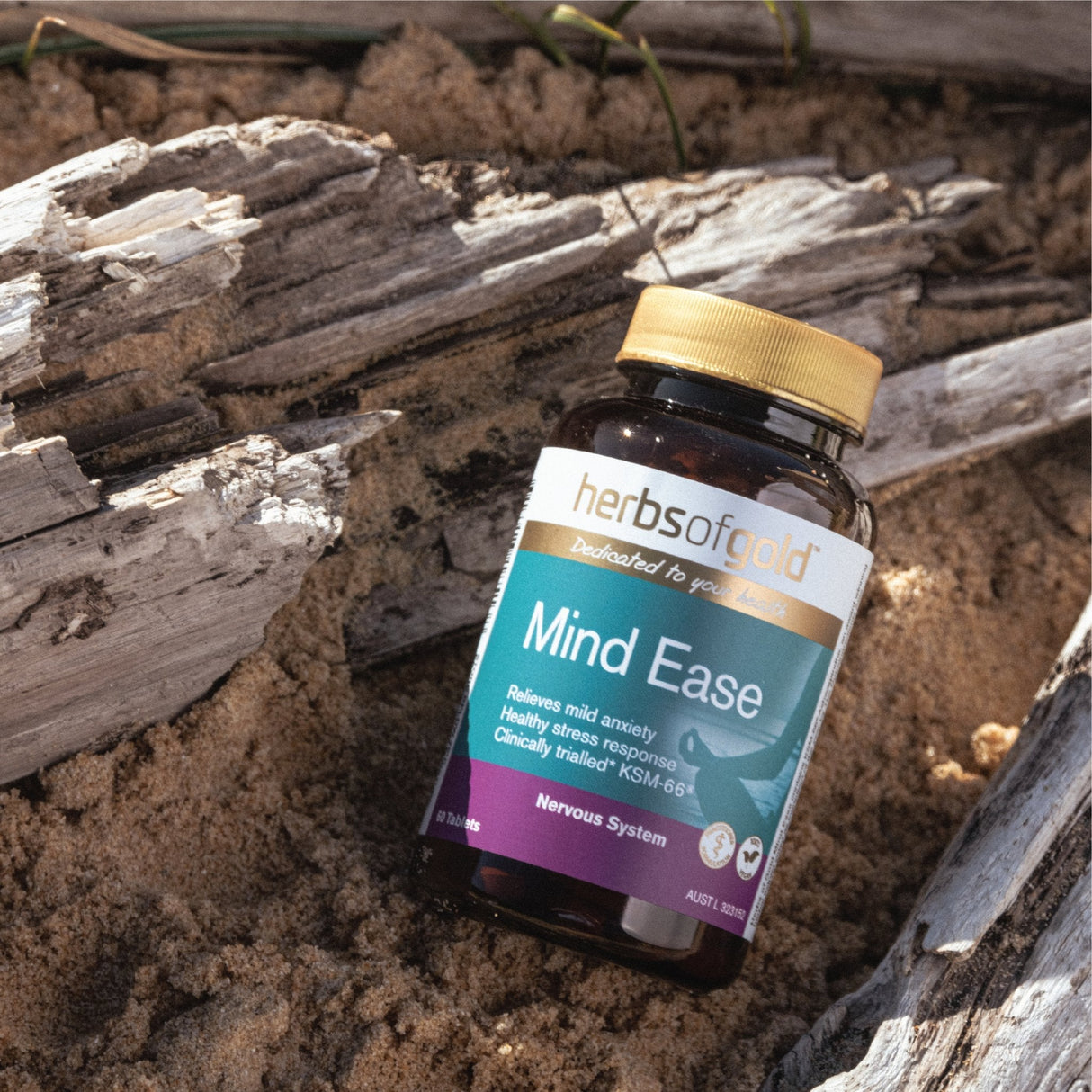 Herbs of Gold Mind Ease - Dr Earth - Supplements, Stress, Sleep & Mild Anxiety