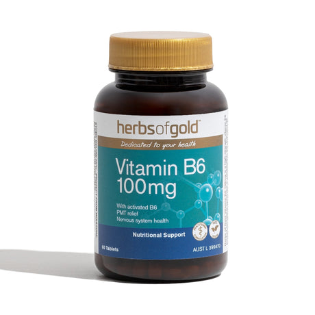Herbs of Gold Vitamin B6 100mg - Dr Earth - Supplements, Nutritionals