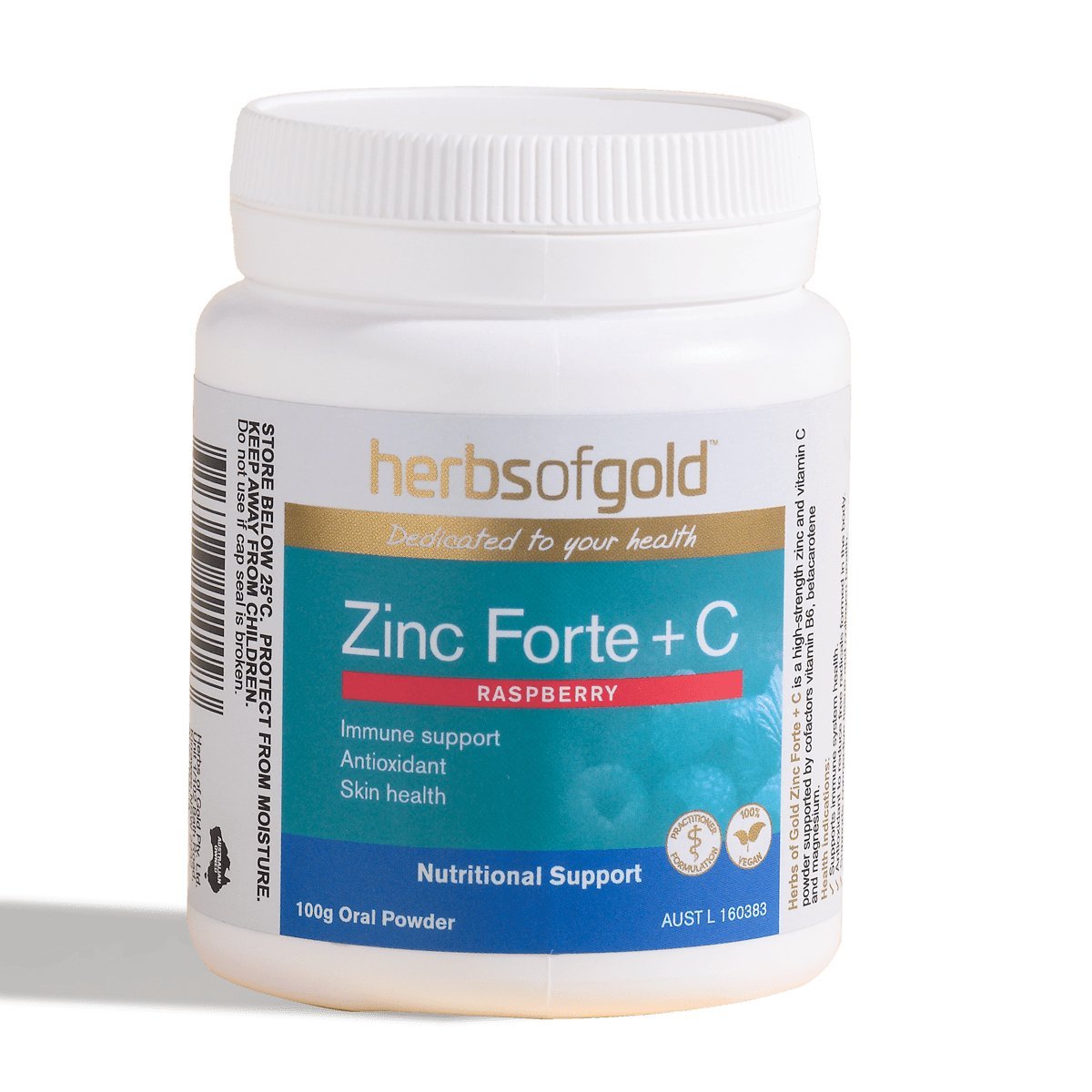 Herbs of Gold Zinc Forte + C - Dr Earth - Supplements, Nutritionals