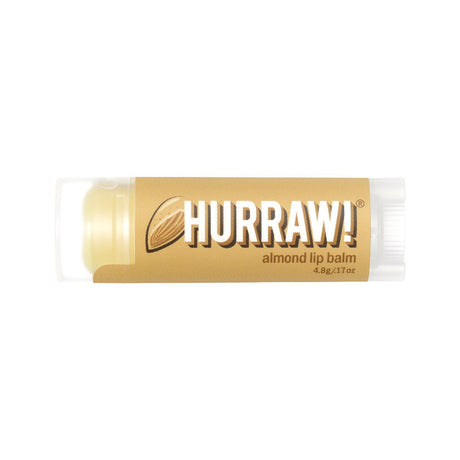 HURRAW! Organic Lip Balm Almond 4.8g - Dr Earth - Body & Beauty, Skincare