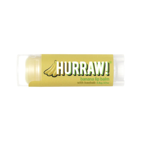 HURRAW! Organic Lip Balm Baobab Banana 4.8g - Dr Earth - Body & Beauty, Skincare