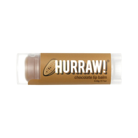 HURRAW! Organic Lip Balm Chocolate 4.8g - Dr Earth - Body & Beauty, Skincare