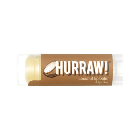 HURRAW! Organic Lip Balm Coconut 4.8g - Dr Earth - Body & Beauty, Skincare