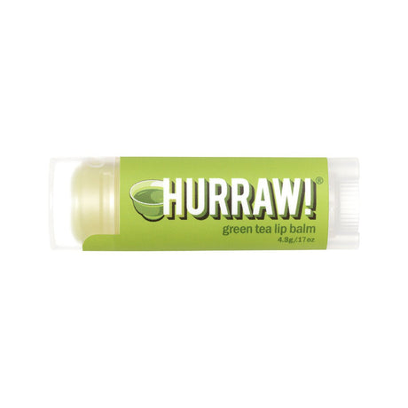 HURRAW! Organic Lip Balm Green Tea 4.8g - Dr Earth - Body & Beauty, Skincare