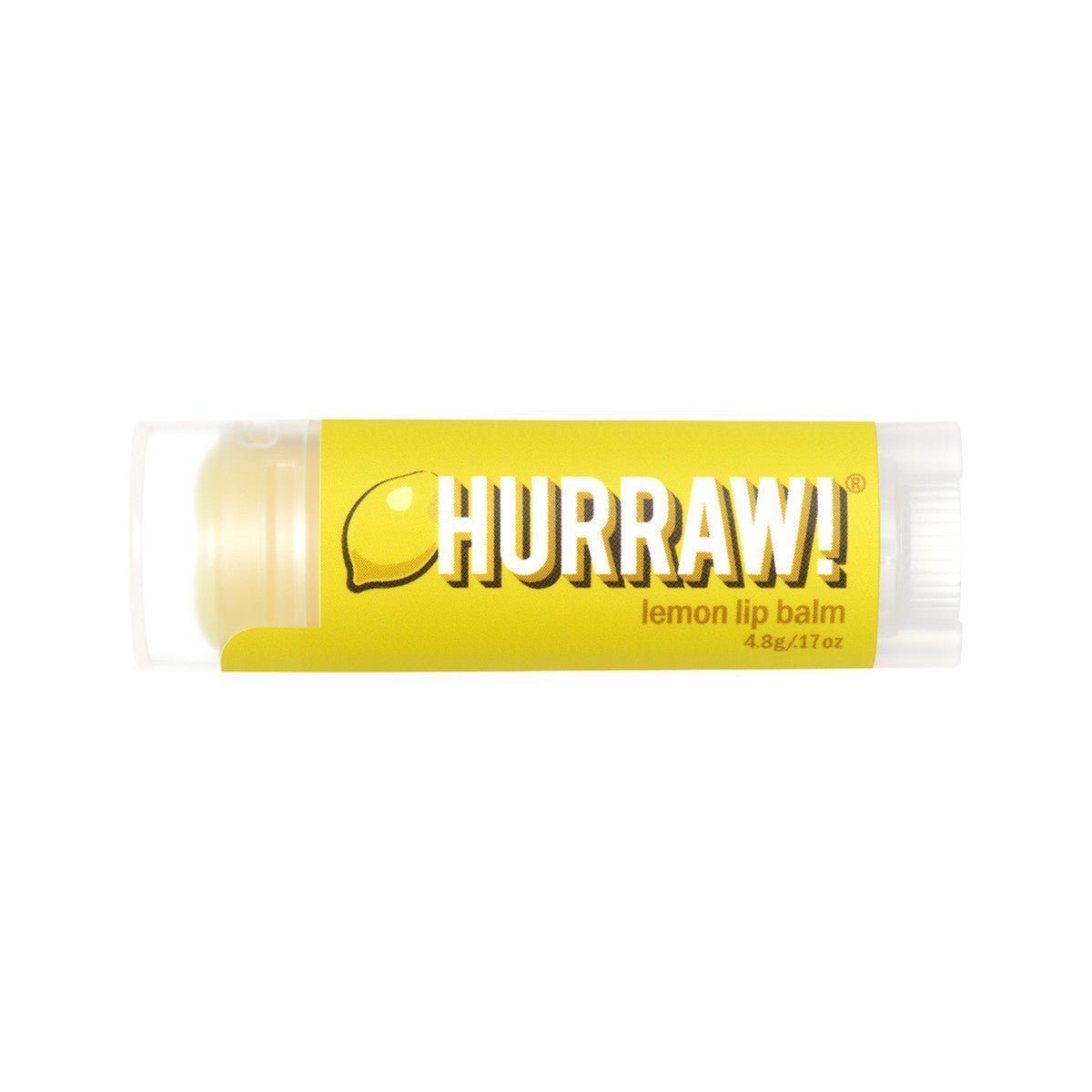 HURRAW! Organic Lip Balm Lemon 4.8g - Dr Earth - Body & Beauty, Skincare