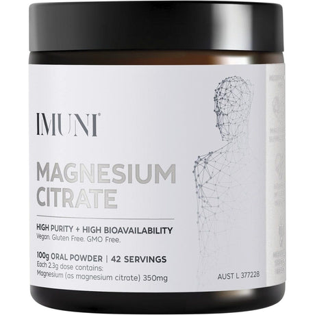 IMUNI Magnesium Citrate Oral Powder 100g - Dr Earth - Magnesium & Salts