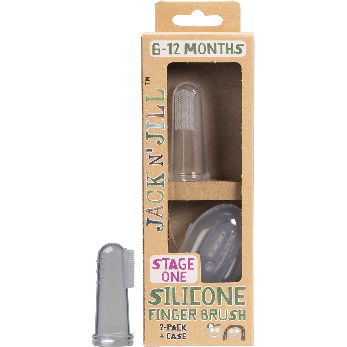 Jack N' Jill Silicone Fingerbrush 2pk - Dr Earth - Baby & Kids
