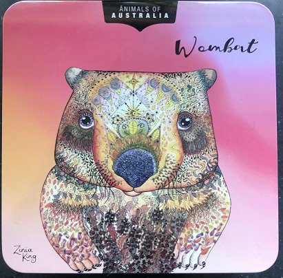 Jenbray Foods Animals Of Australia 'Wombat' Embossed Tin- Macadamia Butter Finger Biscuits - Dr Earth - confectionary, christmas, gift, seasonal, chocolate