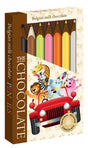 Jenbray Foods Cokolada Chocolate Crayons Gift Box - Xmas Edition Animalsafari - Dr Earth - confectionary, christmas, gift, seasonal, chocolate