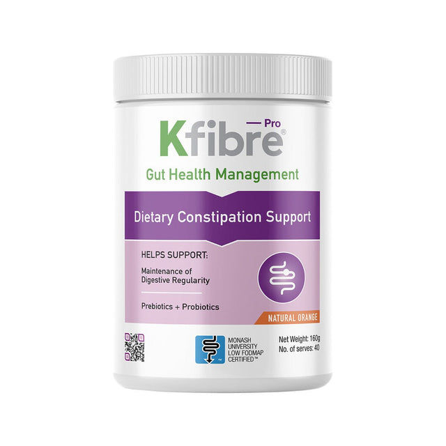 KFIBRE Pro Dietary Constipation Support Natural Orange Tub 160g - Dr Earth - Supplements