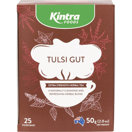 Kintra Foods Herbal Tea Bags Tulsi Gut 25pk - Dr Earth - Drinks, Digestion & Gut Health